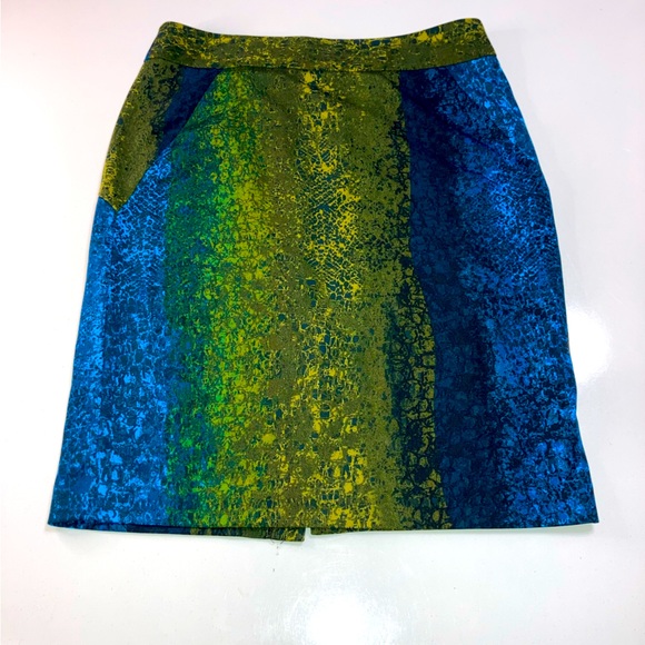 Premise skirt snake print blue / green gradient Size 4 skirt - Picture 1 of 9